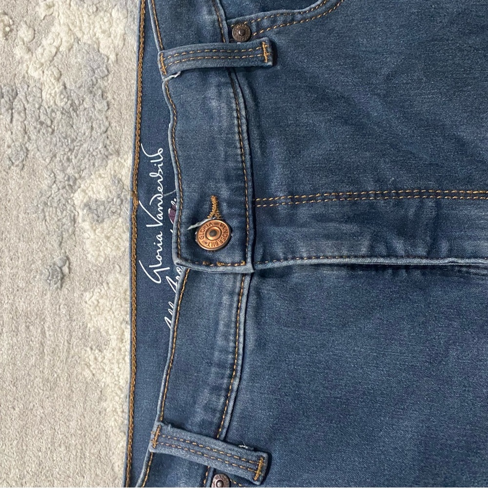 Gloria Vanderbilt Womens Jeans 14 Blue High Rise Mid Wash Denim 5 Pocket Amanda - Picture 5 of 8